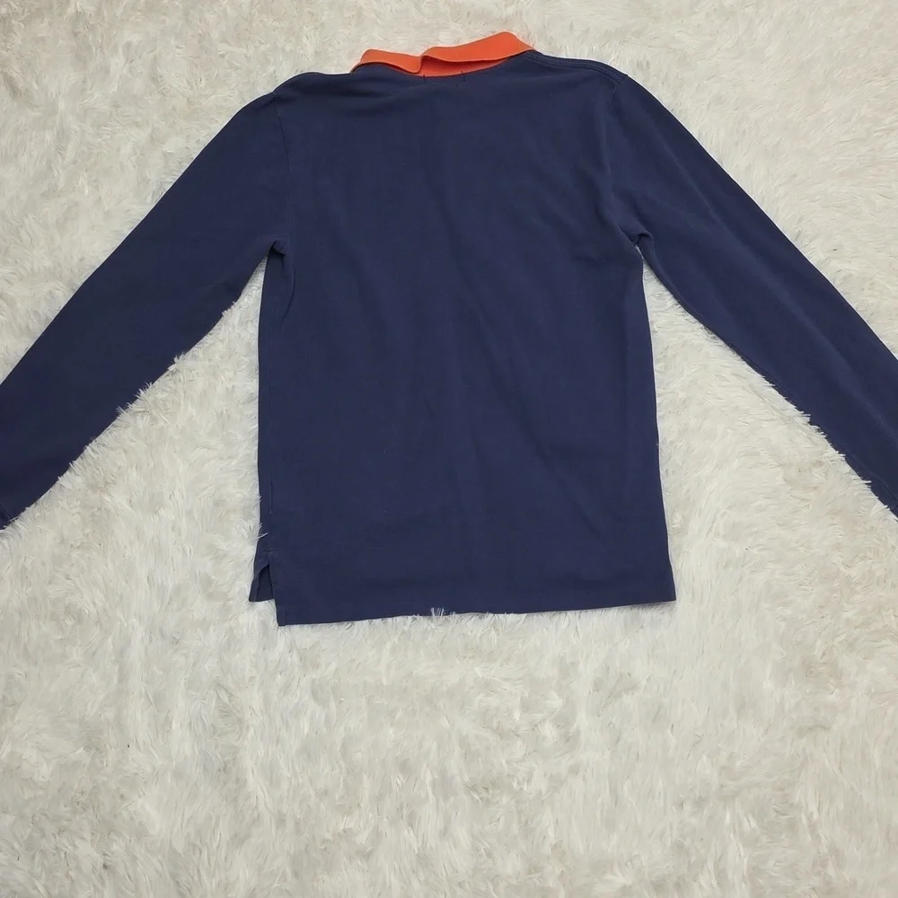 Ralph Lauren Polo- Navy & Orange Long Sleeve Shirt. Size XL
